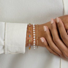 Image of 14K Yellow Gold Polished in Pearls Bracelet with Stone and Strand Bracelets