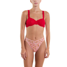 Signature Lace Balconette Bra | Red