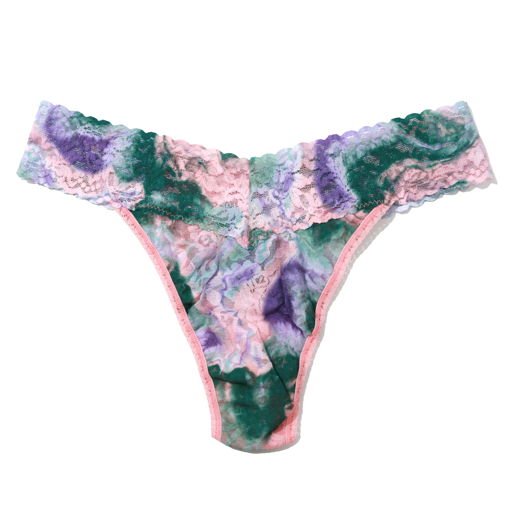 Signature Lace Original Rise Thong | Painter (Green)