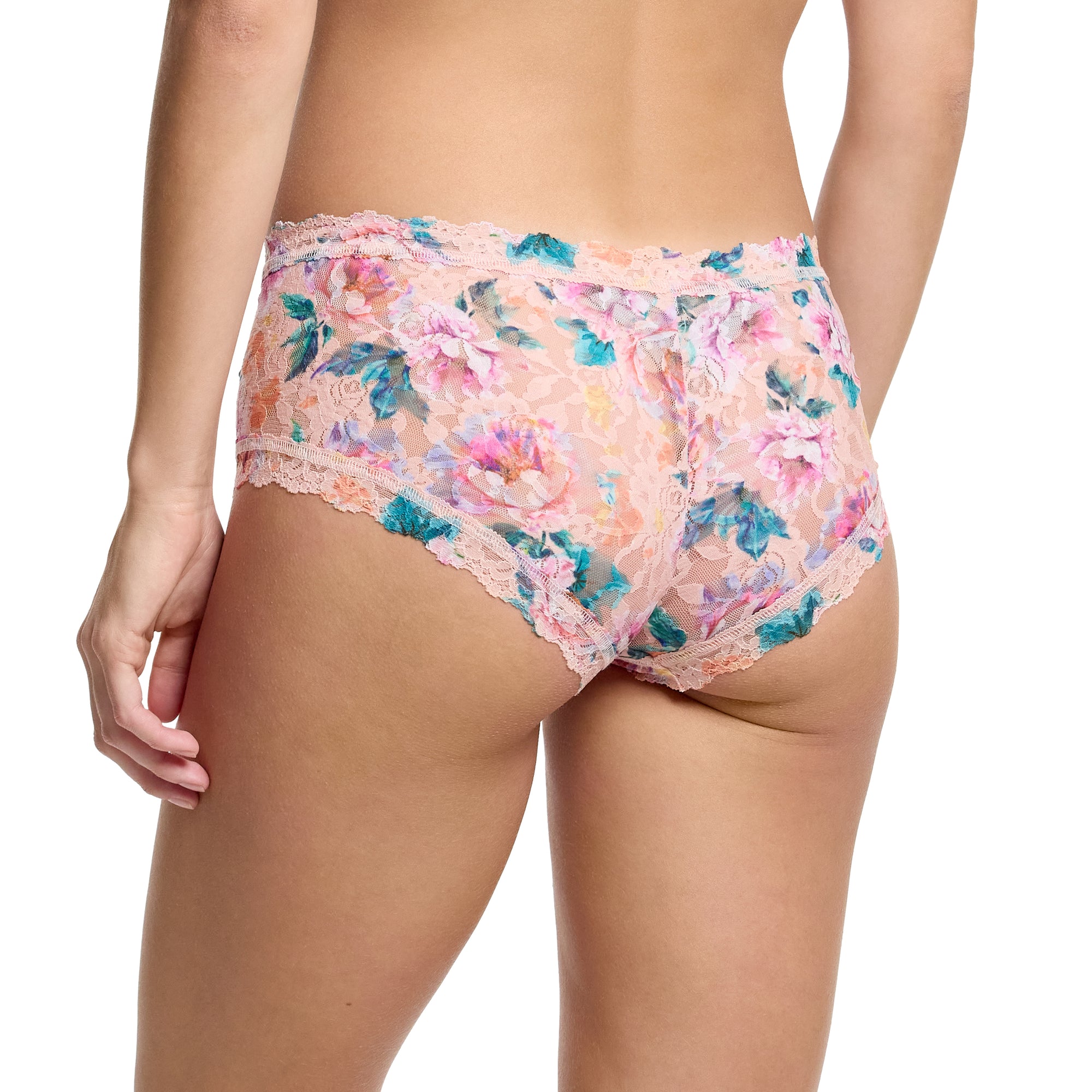 Signature Lace Boyshort | Buy Myself Flowers (Peach)