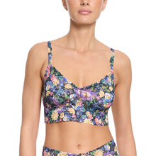 Vneck Retro Bralette | Dream Garden (Black)
