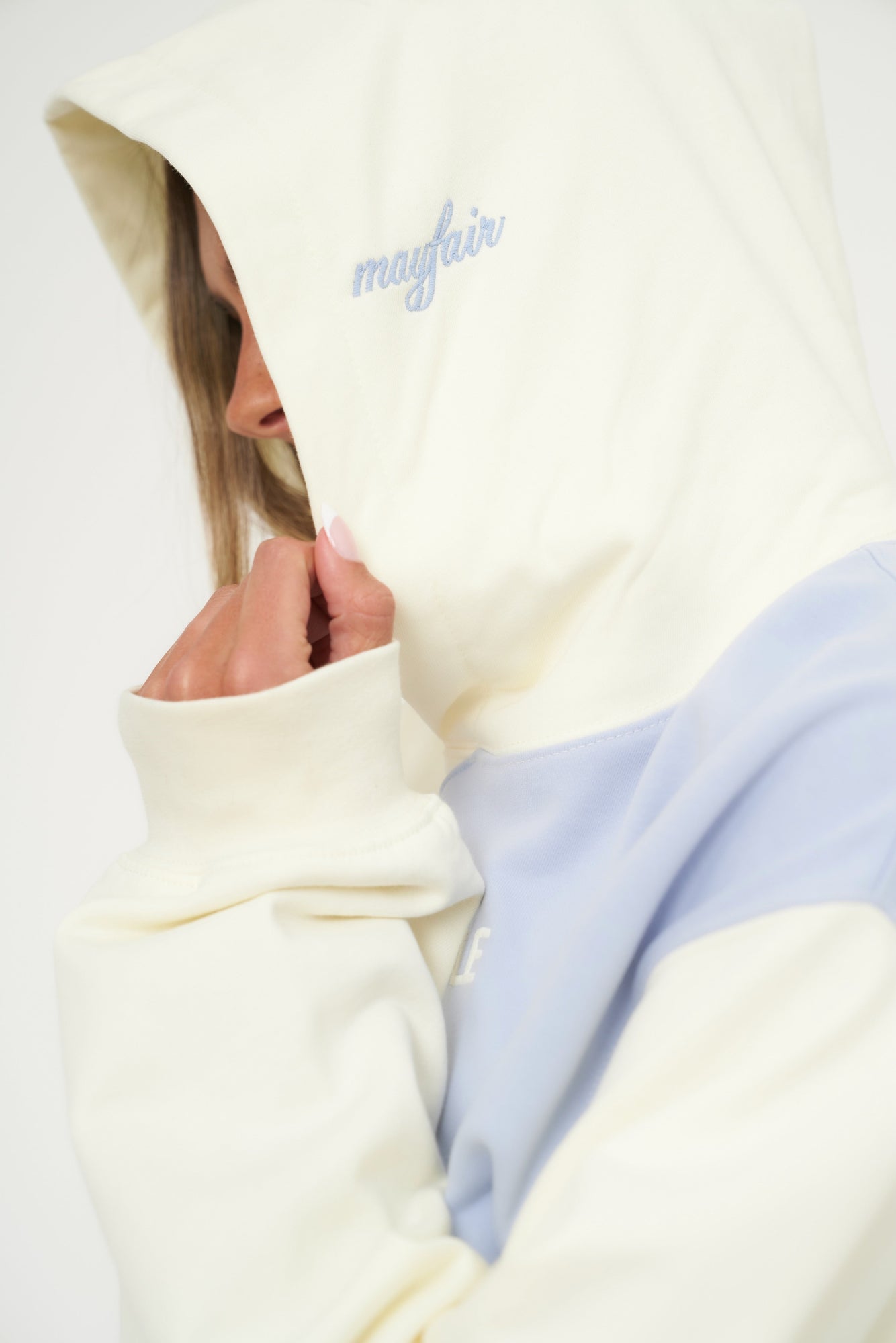 Inhale Exhale Hoodie | Pearl x Sky Blue
