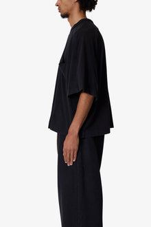 Paneled Hidden Pocket Tee | Washed Black
