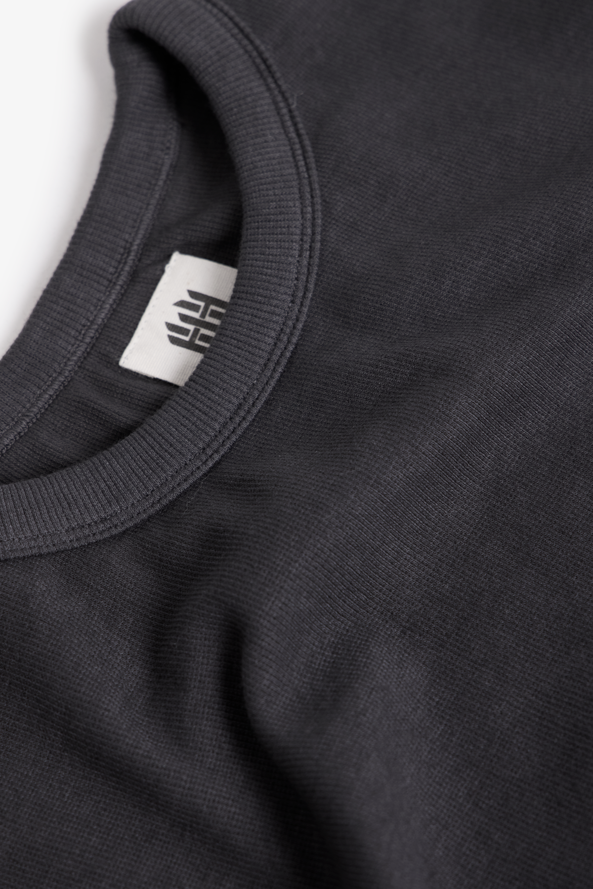 Perfect Slim Ribbed Tee | Washed Black