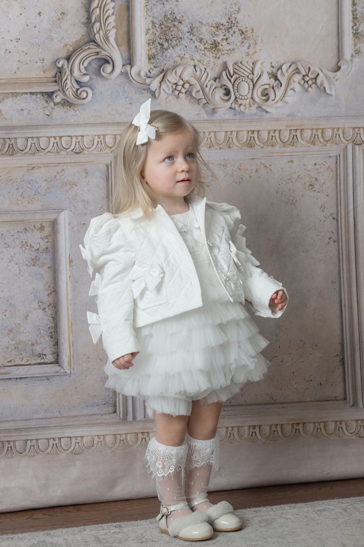 Baby Girls | Poppy Quilted Jacket | White