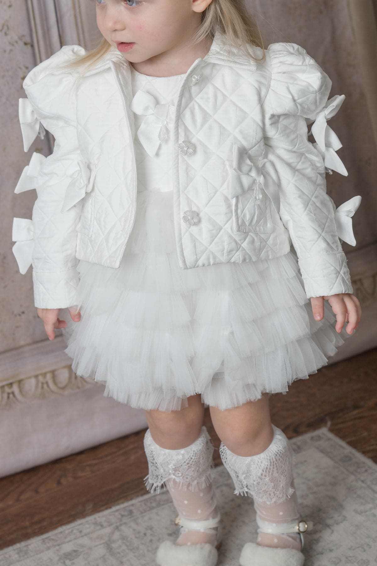 Baby Girls | Poppy Quilted Jacket | White