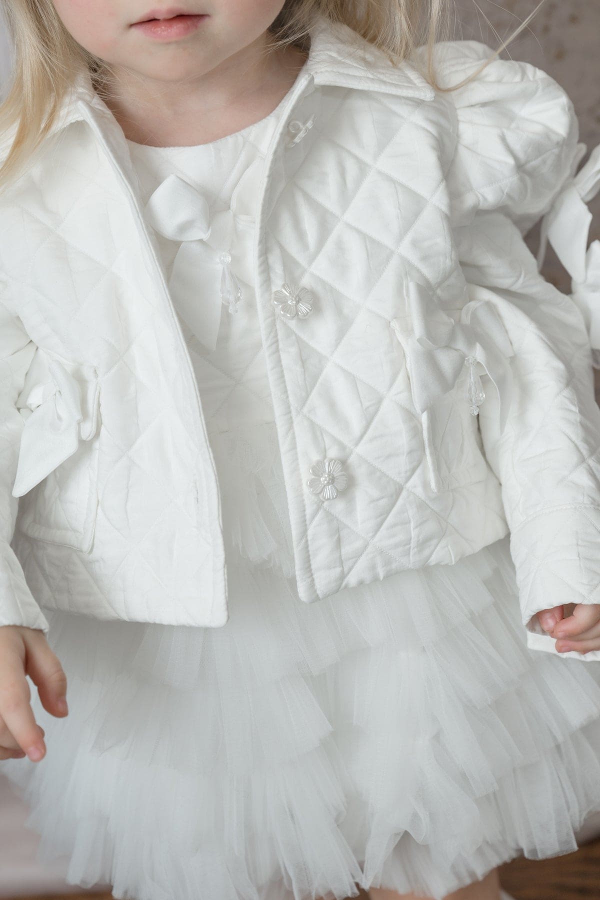 Baby Girls | Poppy Quilted Jacket | White