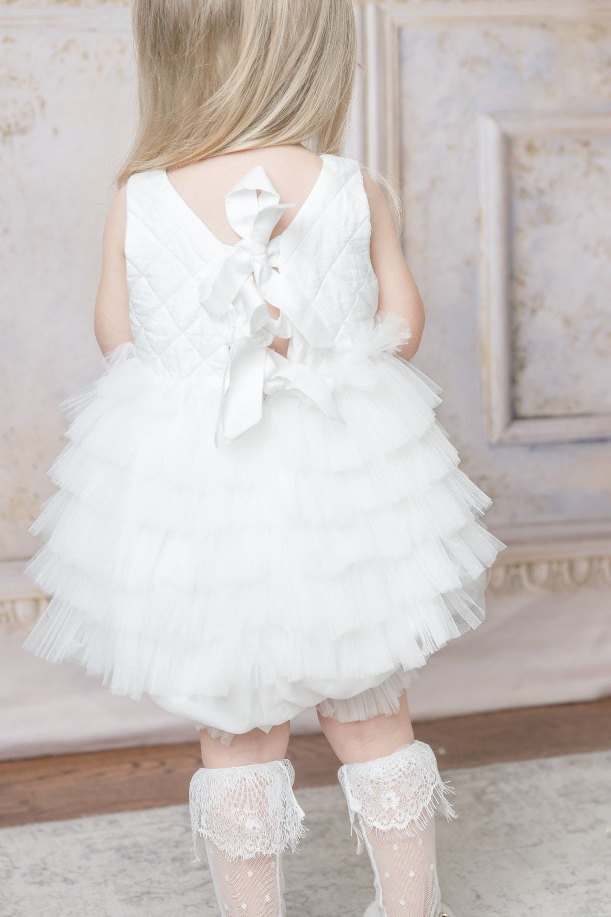 Baby Girls | Poppy Quilted Romper | White