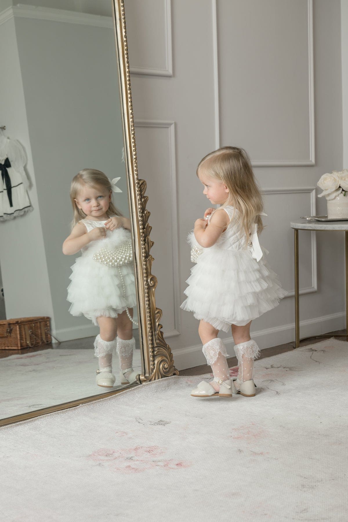 Baby Girls | Poppy Quilted Romper | White