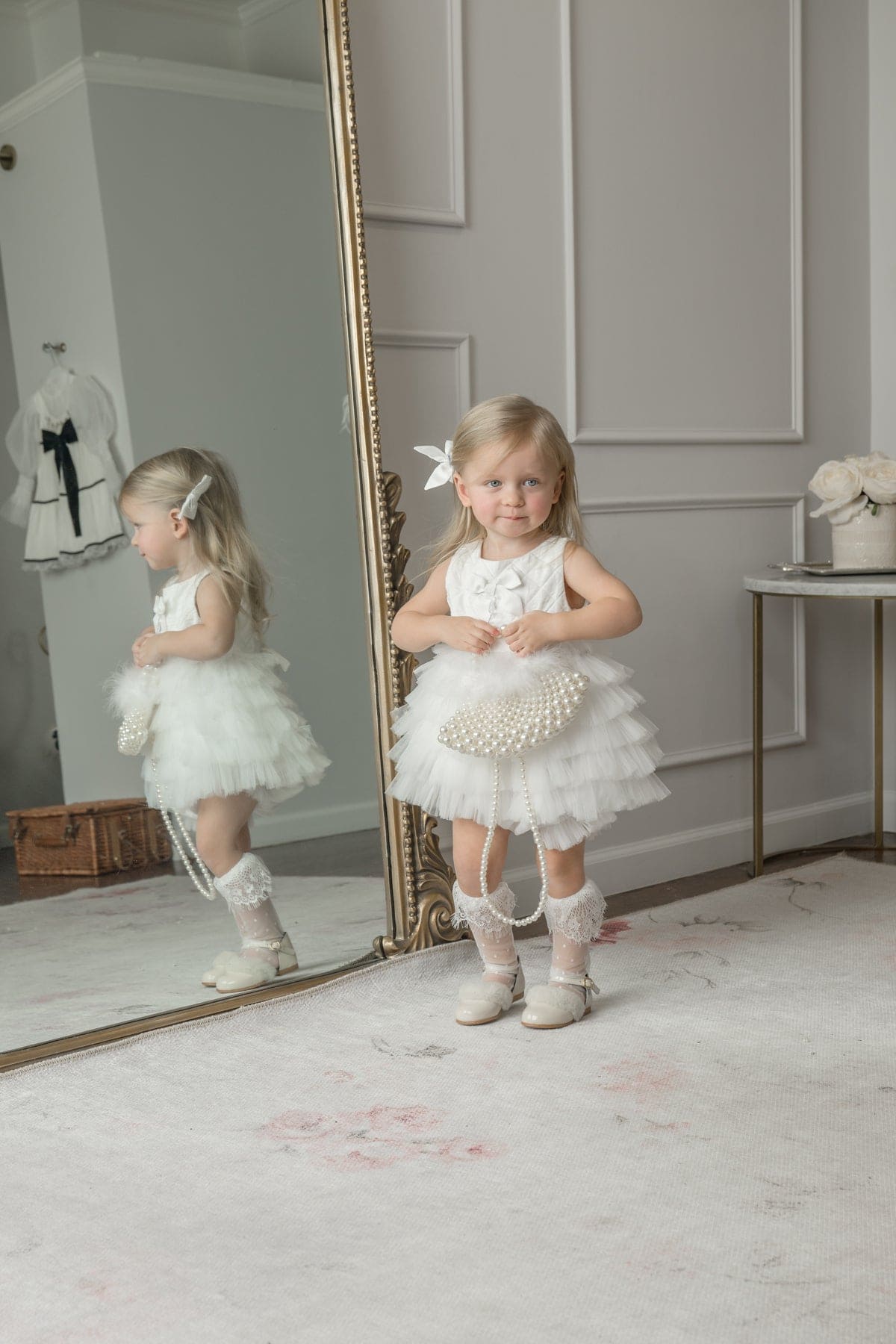Baby Girls | Poppy Quilted Romper | White