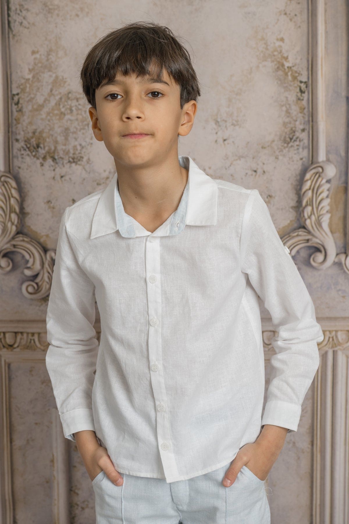 Boys | Charlotte Button Down Shirt | Baby Blue