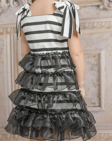 Baby Girls | Monaco and Striped Dress | Black & White