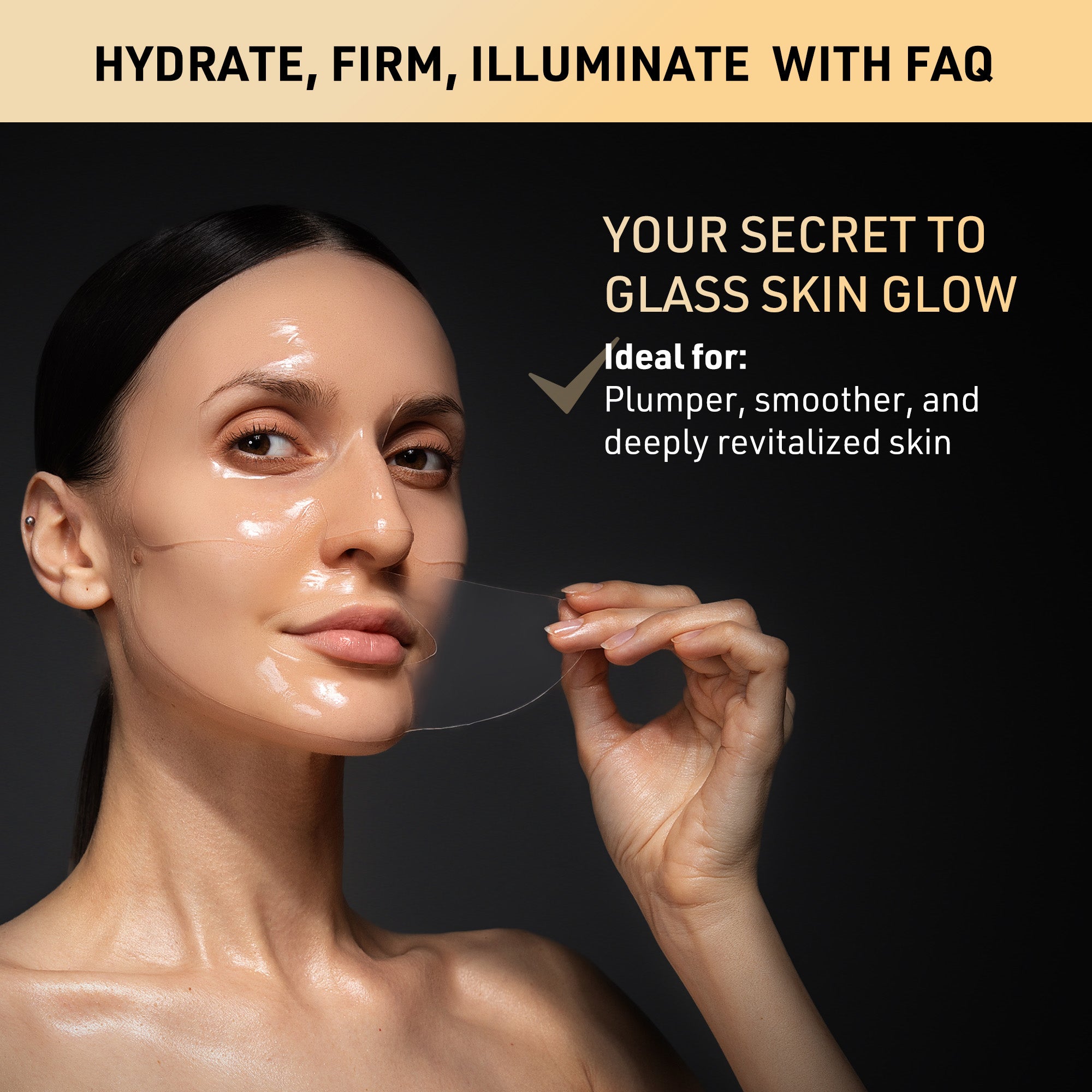 FAQ Hydrogel Face Mask - 5 Pack | Transparent