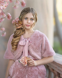 Pink Faux Fur Bolero