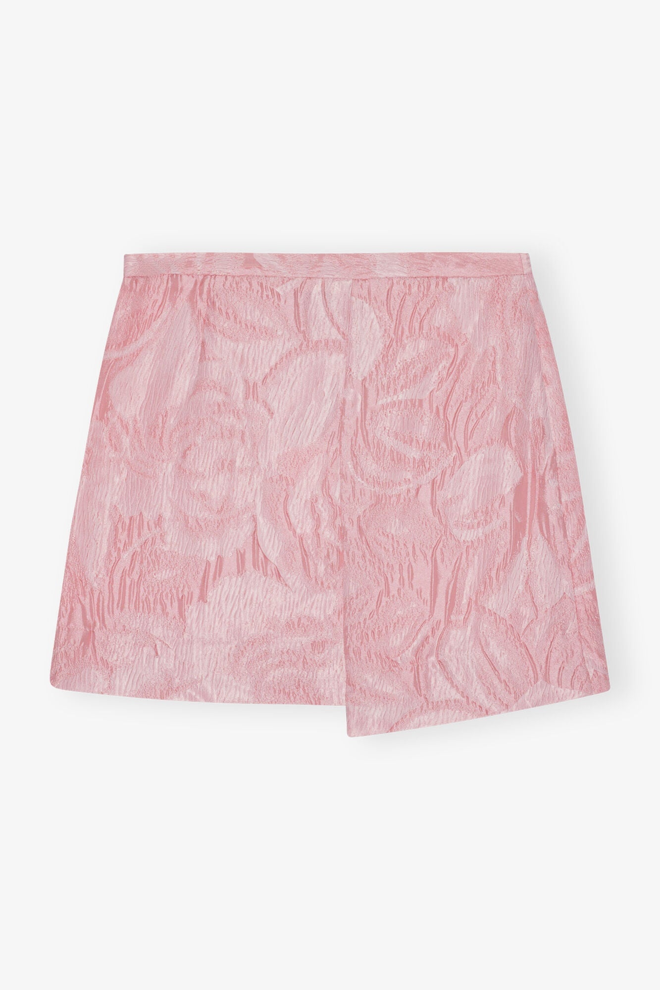 Pink Textured Cloqué Mini Skirt | Bleached Mauve