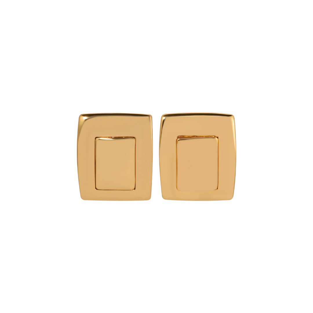 Plate Earrings | Gold Plated