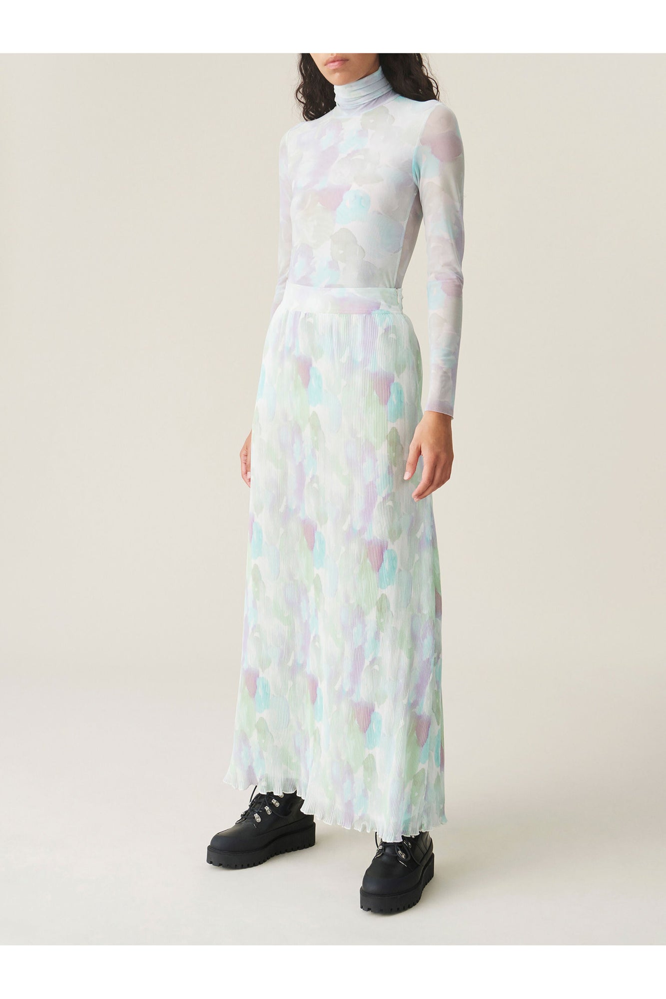Pleated Maxi Skirt | Bright White