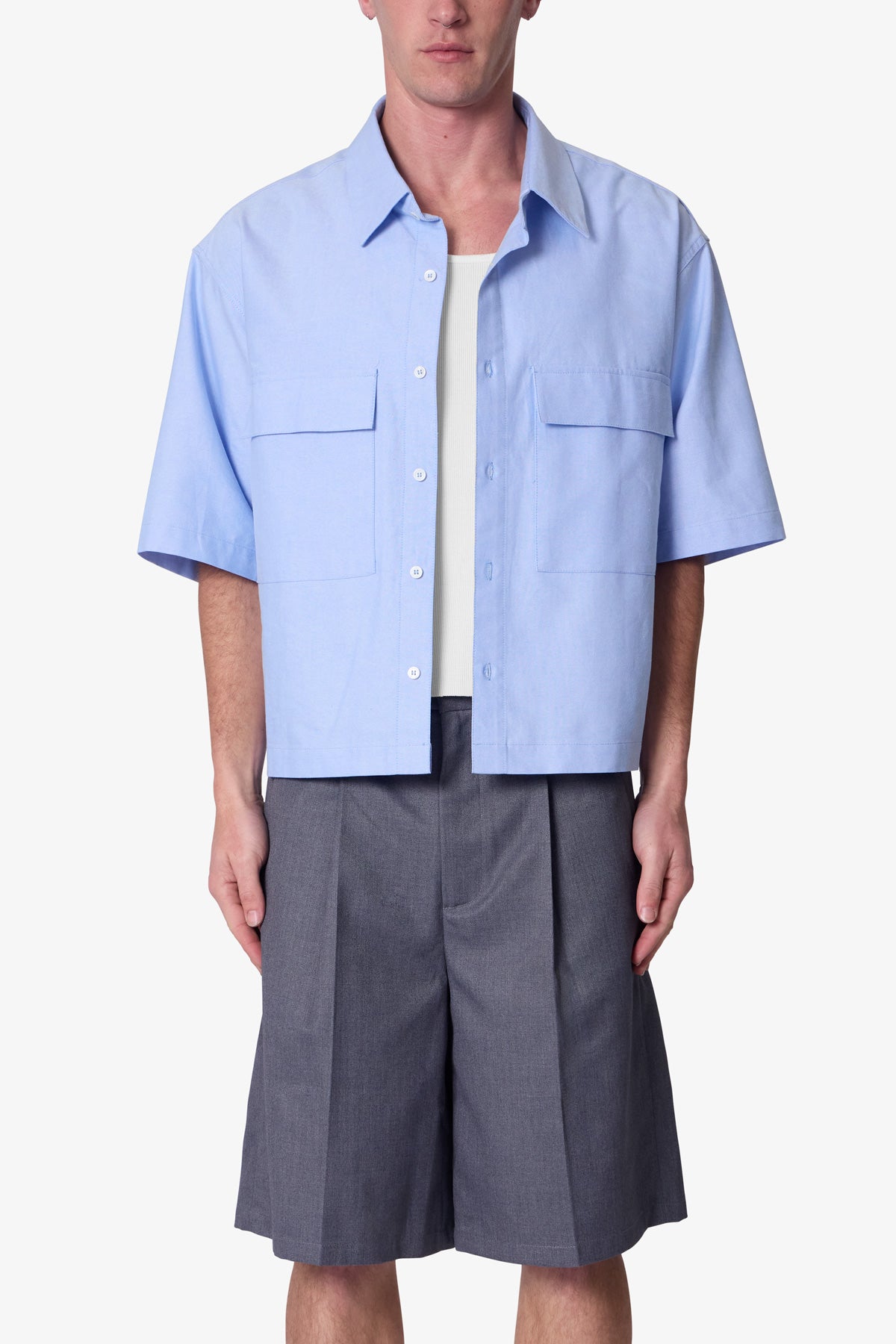 Poplin Bus Driver Shirt | Light Blue
