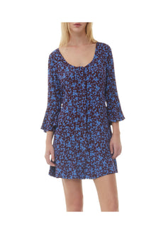 Printed Crepe U neck Mini Dress | Port Royale