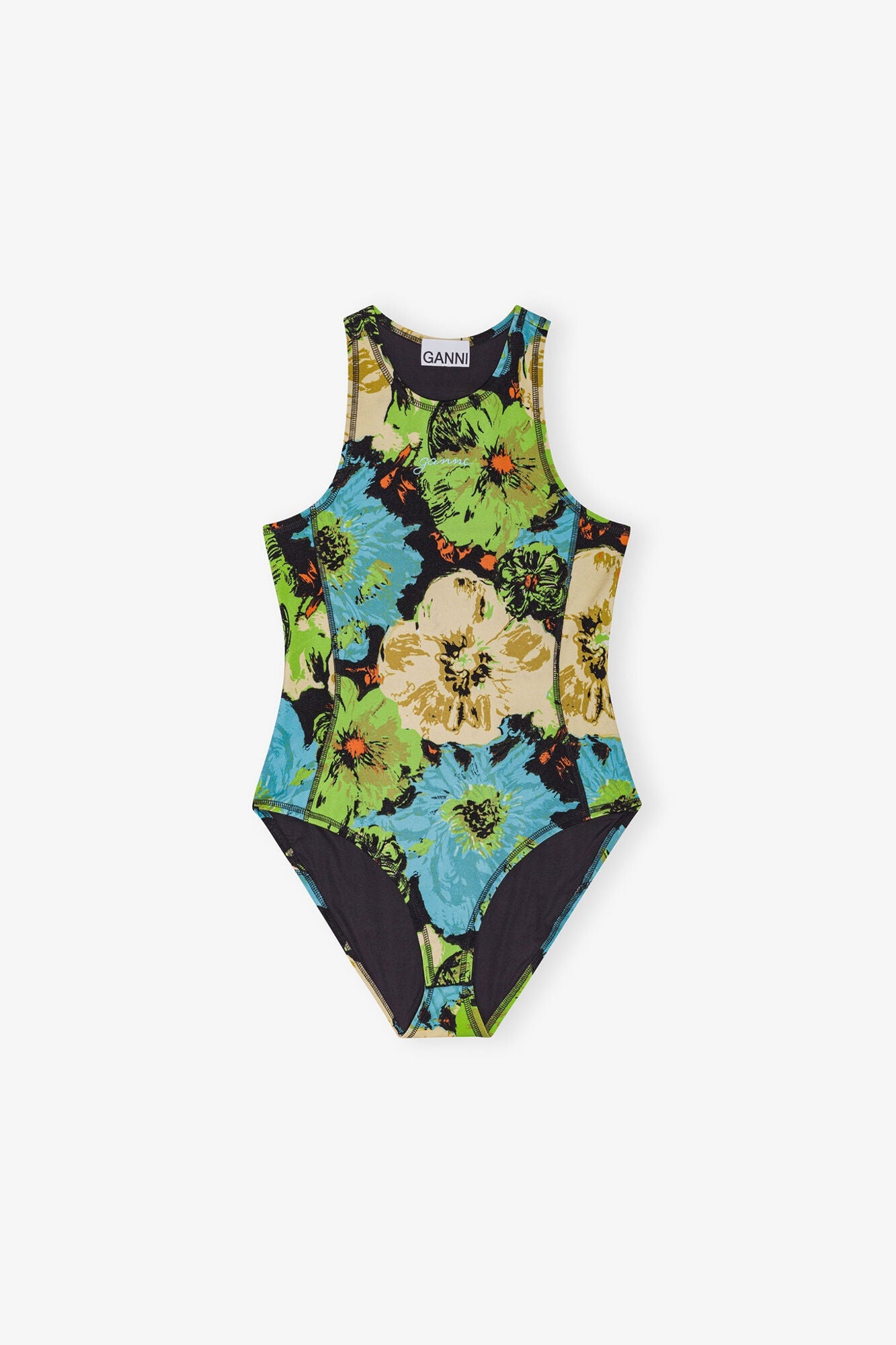 Printed Lycra Jersey Bodystocking | Multicolour
