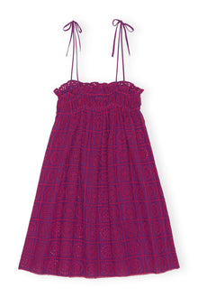 Purple Broderie Anglaise Strap Dress | Sparkling Grape