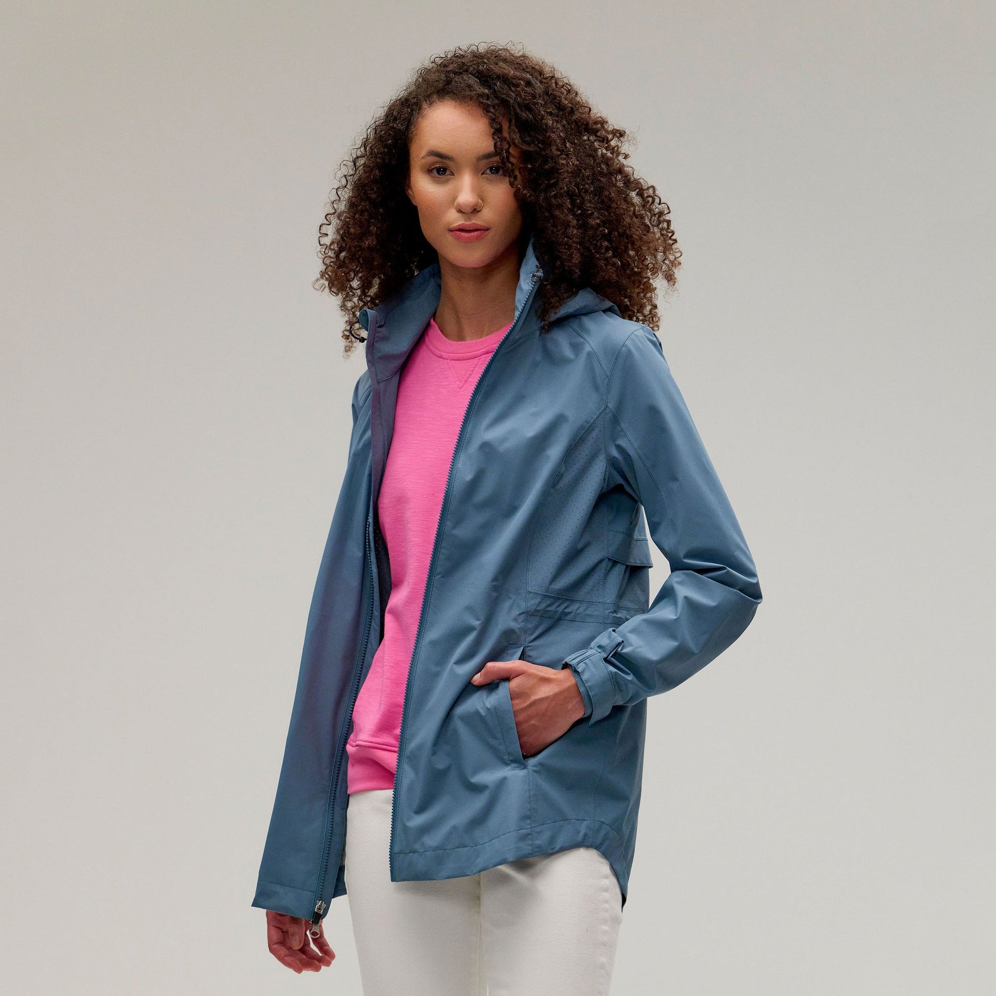 Womens | Libby Rain Jacket | Blue Smoke
