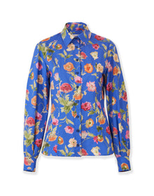 Long Sleeve Button Down Top | Bluebell Multi