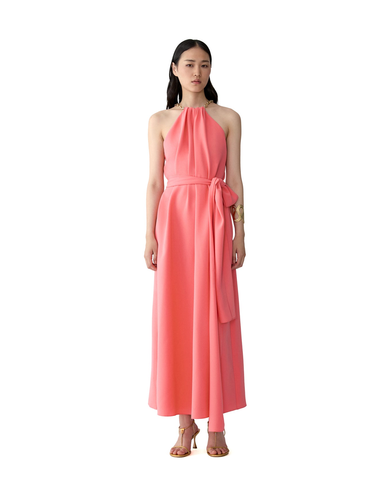 Halter Neck Midi Dress | Sunset