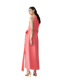 Halter Neck Midi Dress | Sunset
