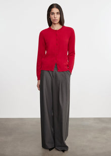 Easy Pleated Wide Leg Trouser | Charcoal