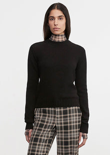 Cashmere Easy L/S Crew | Black