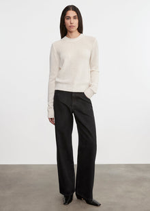 Cashmere Easy L/S Crew | Chalk