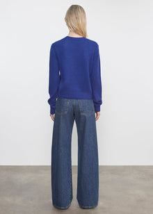 Cashmere Easy L/S Crew | Cobalt