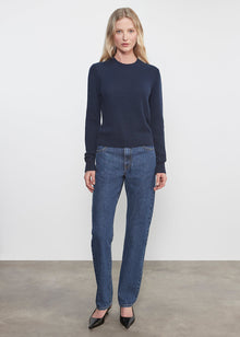 Cashmere Easy L/S Crew | Midnight Blue
