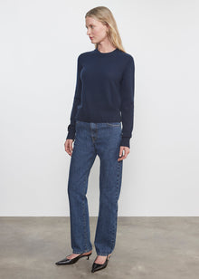 Cashmere Easy L/S Crew | Midnight Blue