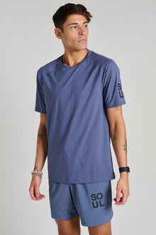 Rhone | Reign Short Sleeve | Shale Blue