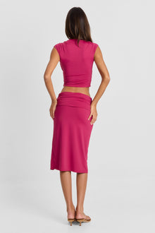 Arielle Midi Skirt | Berry