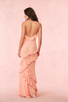 Rialto Pastel Maxi Dress | Peach Bliss