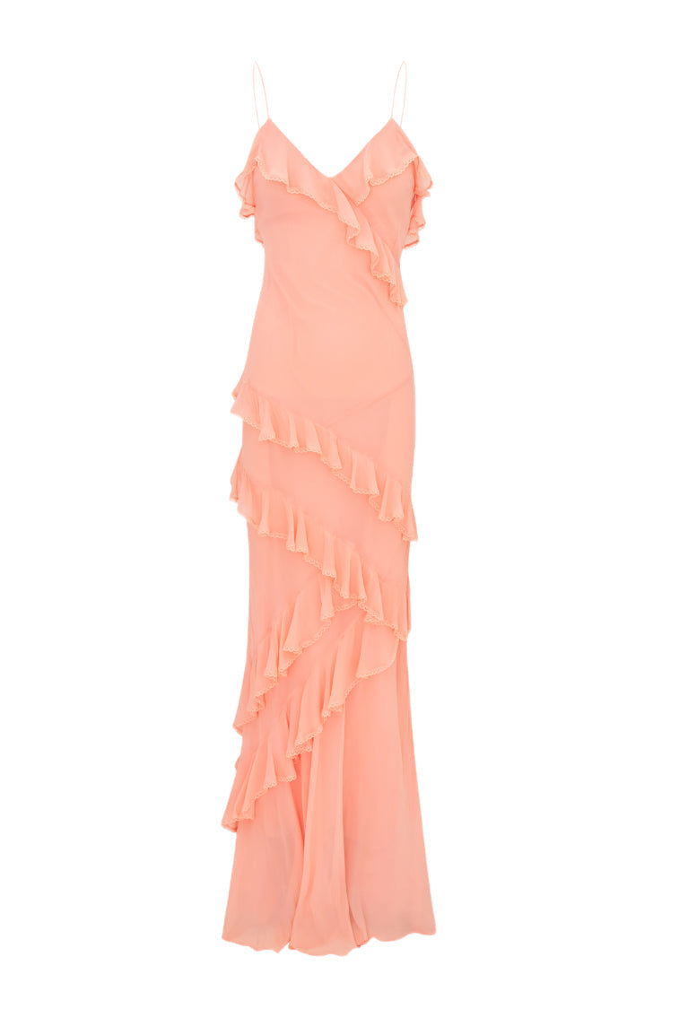 Rialto Pastel Maxi Dress | Peach Bliss
