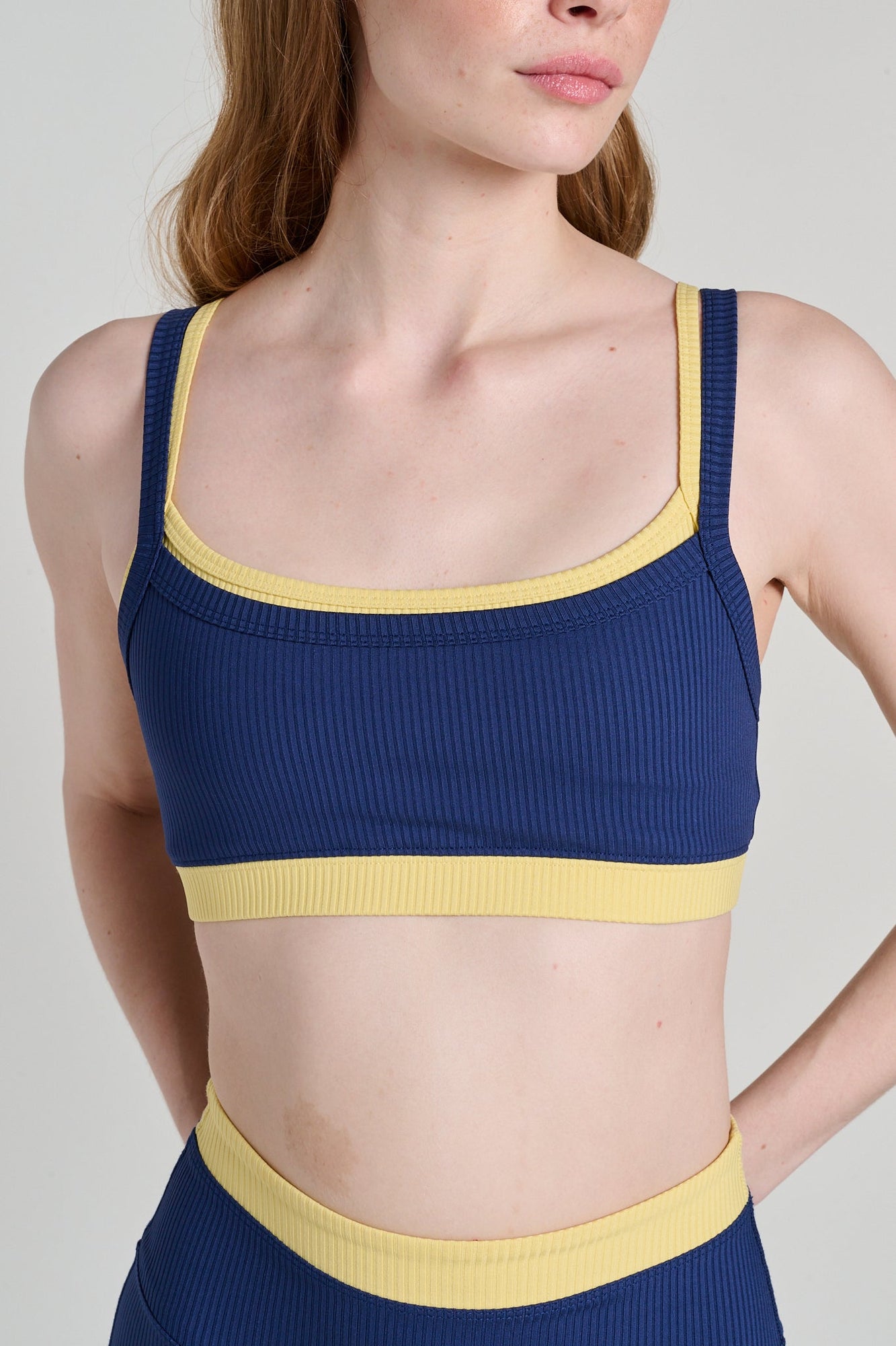 Year of Ours | Ribbed Layered Bralette | Midnite Popcorn