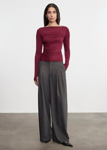 Fluid Jersey Draped Boatneck | Barolo