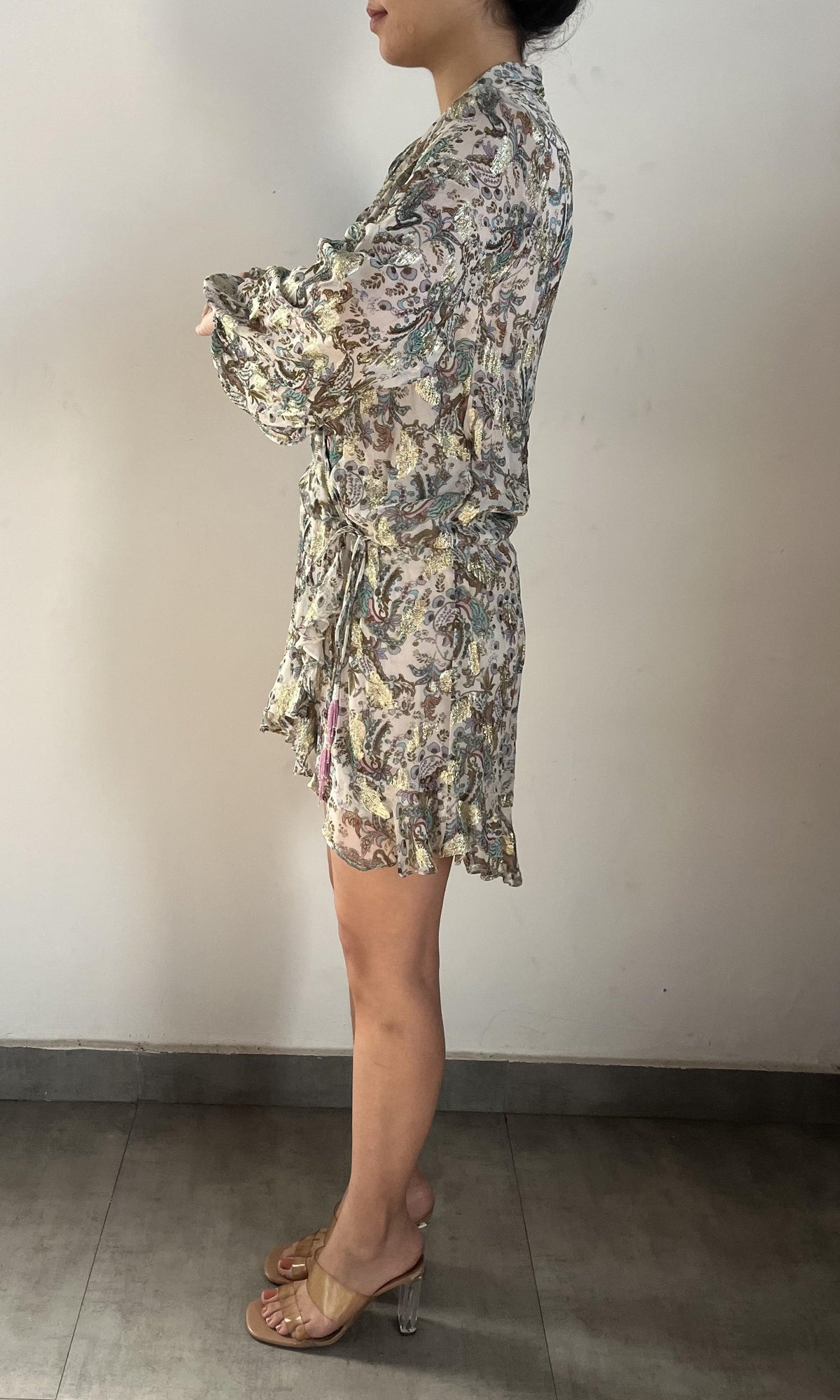 Womens | Braw Viscose Georgette Floral Lurex Short Dress | Multi