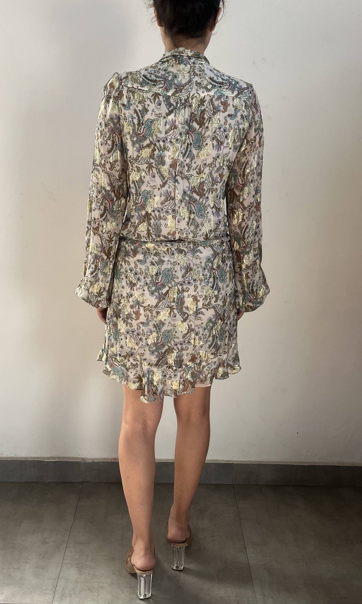 Womens | Braw Viscose Georgette Floral Lurex Short Dress | Multi