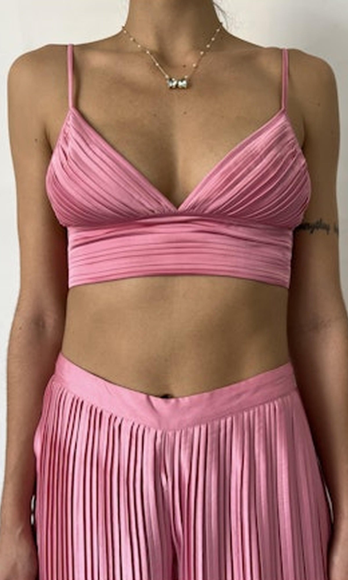 Womens | Bree Polyester Satin Bandeau | Pink