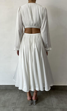 Womens | Bree Polyester Satin Long Dress | White