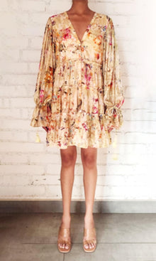 Womens | Cara Viscose Shimmer Georgette Short Dress | Cara Print