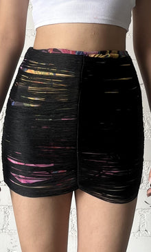 Rococo Sand | Chris Nylon Powermesh Short Skirt | Multi Color