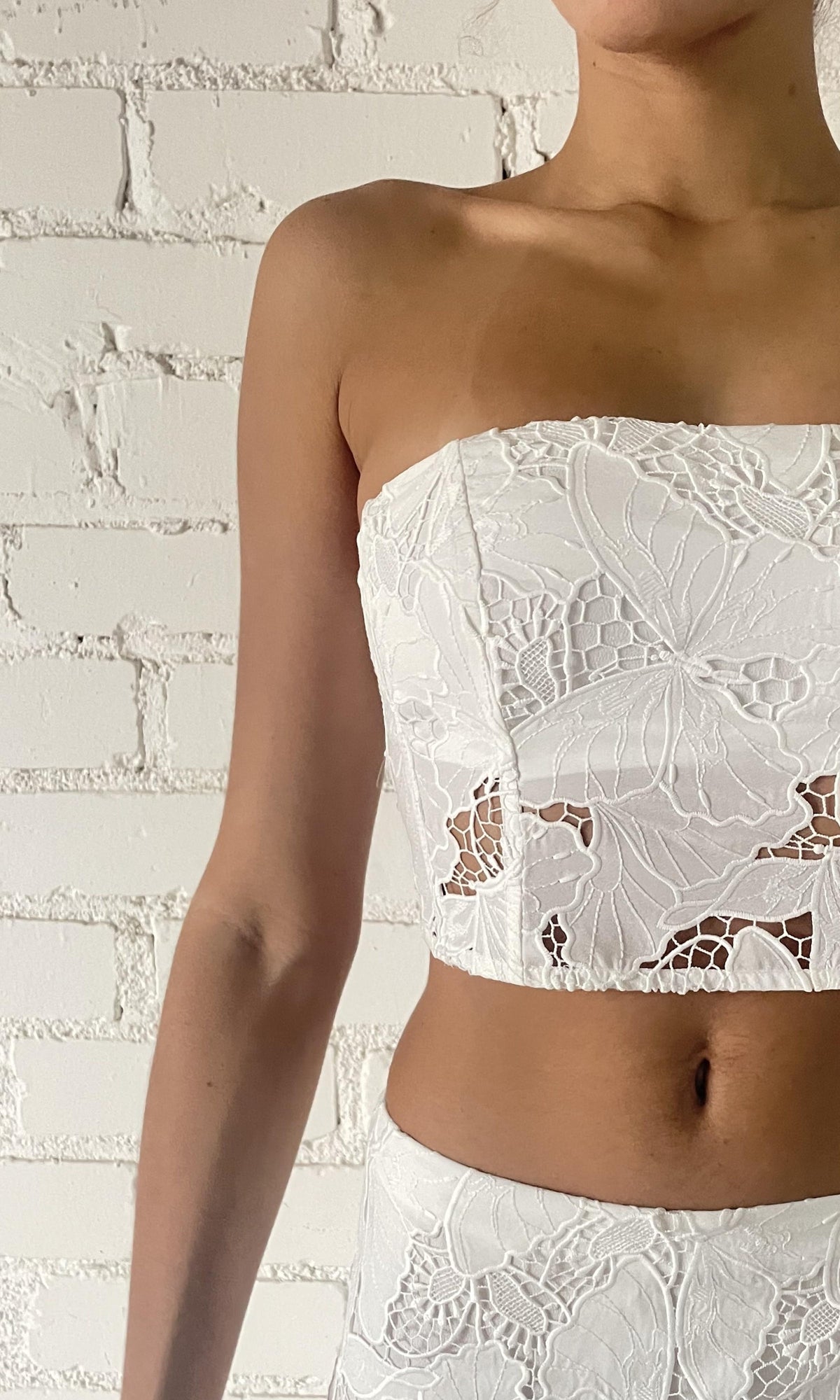 Womens | Coco Polyester Lace Top | White