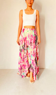 Womens | Inv Viscose Georgtte Floral Lurex Long Skirt | Multi