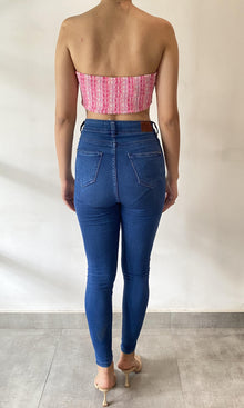 Womens | Inv Polyester Crepe Bandeau | Pink Multi